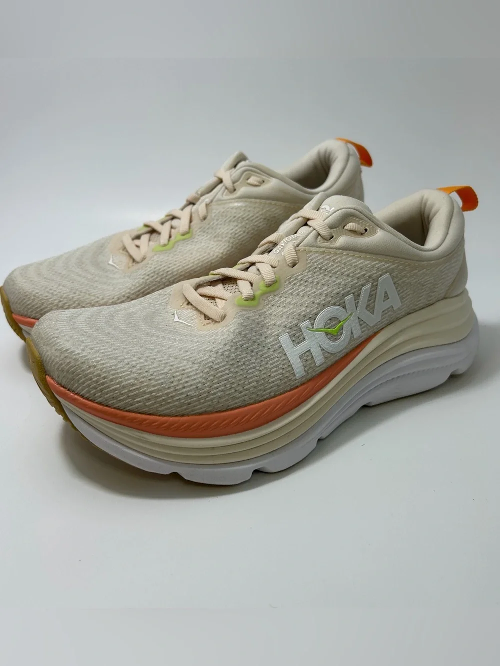 Hoka One One Gaviota 5 Beige Coral Running Shoes 1134235-VLG Women’s Size 7.5 B